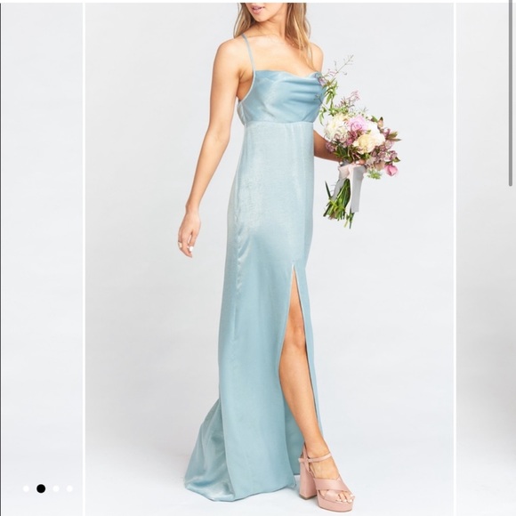 NWT show me your Mumu Forever Cowl Maxi dress Silver
Sage Sheen size XXL - Picture 6 of 16